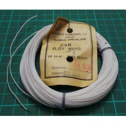 Solid Core, 0.07mm2, 29AWG, White, 28m length