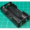 Battery Holder, 2 x AA / R6 / UM3, Solder Tags
