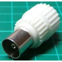 TV Antenna Connector, Plug, for Cable, Plastic body