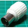 TV Antenna Connector, Plug, for Cable, Plastic body