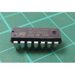 TL074CN, (Sourced from china - Tests OK as a quad opamp, but I don't know if it's genuine 074)