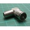 F Type Male QUICK to F Type Female, Angled Adaptor