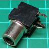 RCA socket, PCB mount, Black