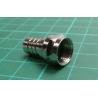 F Type, Male, for 5mm Coax, Compression