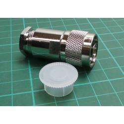 N Type, Male, for 10mm Coax (RG213), screw on