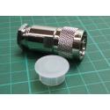 N Type, Male, for 10mm Coax (RG213), screw on