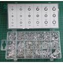 720pcs, Set of Sprung and Toothed Washers, #6 (M3), #8 (M4), #10 (M5), 1/4" (M6), 5/16" (7.9mm), 3/8" (9.5mm)