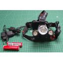 Headtorch, ZOOM, 3xLED, T6 CREE, 18650 Batteries