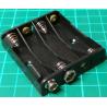 Battery Holder, 4 x AAA, Clip Connector