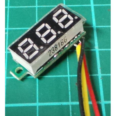 Panel Meter, Digital , 0-32V, Red