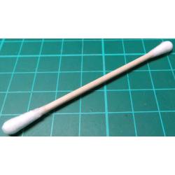 Double tipped cotton swabs with wooden shaft