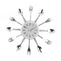 Kitchen wall clock with cutlery