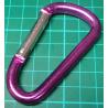 Carabina, Aluminium, 80mm x 9mm, Purple