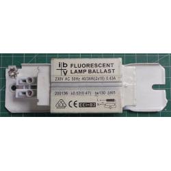 USED, Fluorescent Lamp Ballast, 40W