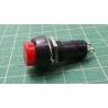 Switch, SPST, Latching, PBS-11A, OFF-ON, Push to Make, 250V, 1A, Red