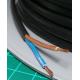 Mains Flex Cable, 2 Core, 19AWG, 0.75mm2, Stranded, PVC, 70deg, Black
