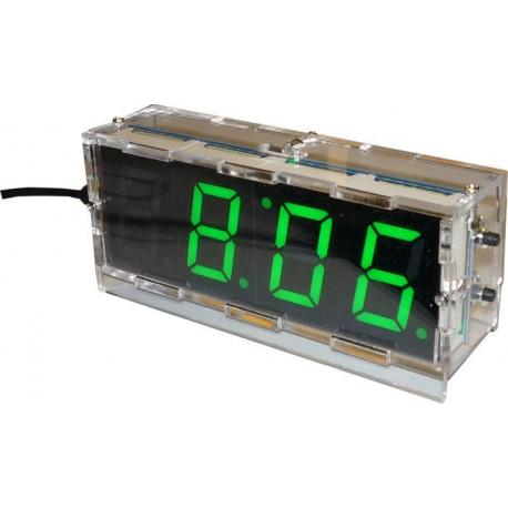 Digitální hodiny LED 082V4 - zelené, STAVEBNICE