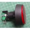 Switch, Arcade Style Illuminated, Push Button, Momentary, PBS-36, ON-(ON), 250V, 10A, Red