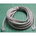 RJ45 to RJ11 Cable, 3m, Grey, 6 pin