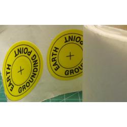 Roll of Earthing point Stickers