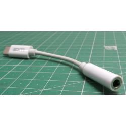 USB C to 3.5mm Jack Socket, White