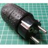 Euro Mains Plug CEE 7/5, Black, IP44 Rated, 10A
