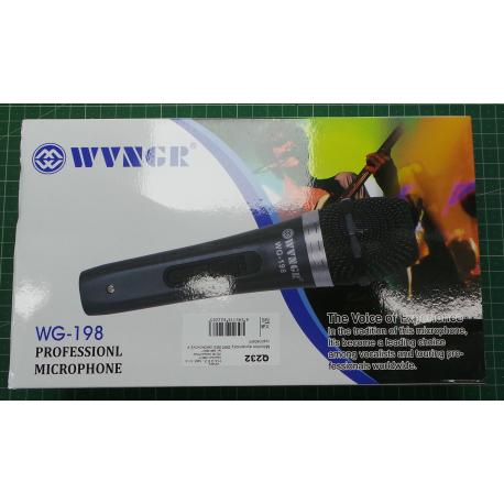 Mikrofon dynamický WG-198 celokovový s vypínačem