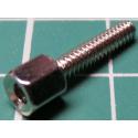Metal Standoff / Screwlock, F-M, 4-40UNC, 5mm Hex Section length