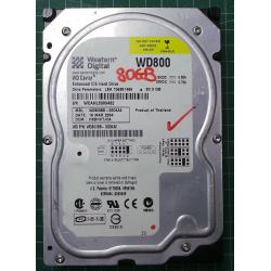 USED Hard Disk: WD800,WD800BB-00DKA0, Desktop, IDE, 80GB tested good, no bad sectors or SMART errors