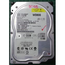 USED Hard Disk: WD800,WD800JB-00ETA0, Desktop, IDE, 80GB tested good, no bad sectors or SMART errors