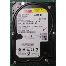 USED Hard Disk: WD800,WD800BB-00JKA0, Desktop, IDE, 80GB tested good, no bad sectors or SMART errors
