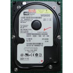 USED Hard Disk: WD800, WD Caviar, WD800BB-75JHA0, Desktop, IDE, 80GB tested good, no bad sectors or SMART errors