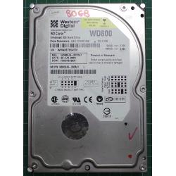 USED Hard Disk: WD800, WD Caviar, WD800JB-00CRA1, Desktop, IDE, 80GB tested good, no bad sectors or SMART errors