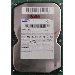 USED Hard Disk: SAMSUNG, SP0812N, P/N: 0833J1FY108085,Desktop,IDE,80GB tested good,no bad sectors or SMART errors