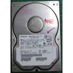 USED Hard Disk: HITACHI, IC35L060AVV207-0, P/N: 07N9218, Desktop,IDE,40GB tested good,no bad sectors or SMART errors