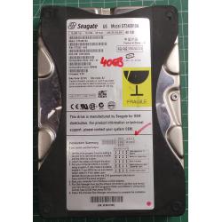 USED Hard Disk: Segate, U6, ST340810A, P/N: 9T7002-640,Desktop,IDE,40GB tested good,no bad sectors or SMART errors
