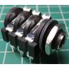 Jack Socket, 6.3mm, Stereo, Plastic, Panel Mount, with Switch, Metal Nut