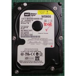 USED Hard Disk: WD800, WD Caviar, WD800JD-00JNC0, Desktop,SATA,80GB