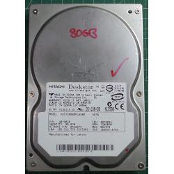 USED Hard Disk: HITACHI, HDS728080PLA380, P/N: 40Y9028, Desktop,SATA,80GB tested good,no bad sectors or SMART errors