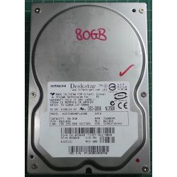 USED Hard Disk: HITACHI, HDS728080PLA380, P/N: 0A31048, Desktop,SATA,80GB tested good,no bad sectors or SMART errors