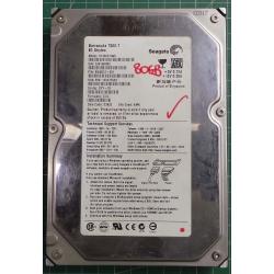 USED Hard Disk: Segate,Barracuda 7200.7,ST380013AS,P/N:9W2812-301,Desktop,SATA,80GB tested good,no bad sectors or SMART errors