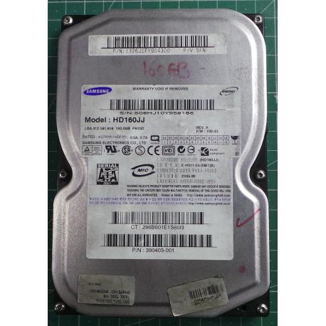 USED Hard Disk, SAMSUNG, HD160JJ, P/N: 390403-001, Desktop, SATA, 160GB tested good, no bad sectors or SMART errors
