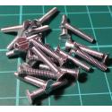 Screw, M2.5x14, Countersunk Head, Slotted