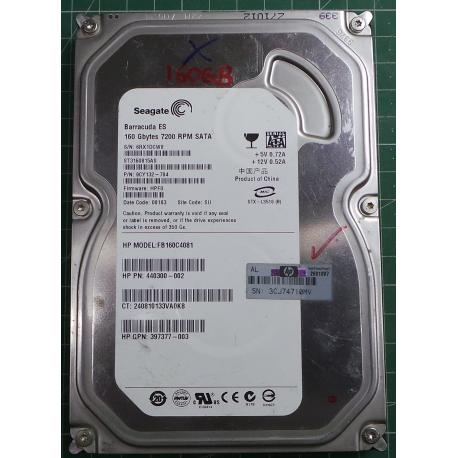 USED Hard Disk: Segate,Barracuda ES,ST3160815AS,P/N:9CY132-784,Desktop,SATA,160GB tested good,no bad sectors or SMART errors