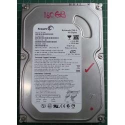 USED Hard Disk:Segate,Barracuda 7200.9,ST3160811AS,P/N:9CC132-302,Desktop,SATA,160GB tested good,no bad sectors or SMART errors