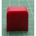 Knob / Button, Isostat, red 15x15x8mm