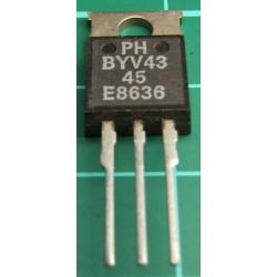 BYV43-45, Dual Schottky Diode, 30A