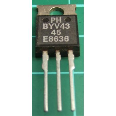 BYV43-45, Dual Schottky Diode, 30A