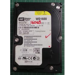 USED Hard Disk,WD1600, WD Caviar, WD1600JB-22GVC0,Desktop, IDE, 160GB tested good, no bad sectors or SMART errors