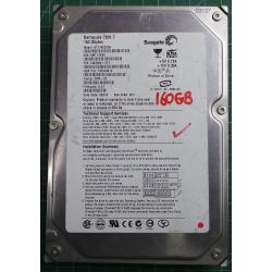 USED Hard Disk,Segate,Barracuda 7200.7,ST3160023A,P/N:9W2084-371,Desktop, IDE, 160GB tested good, no bad sectors or SMART errors